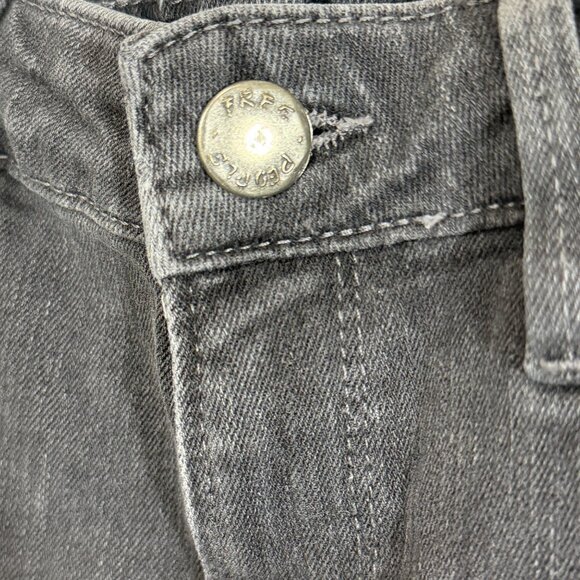 Free People Womens Frayed Hem Cropped Jeans Gray Size 26 High Rise Stretch Denim - Picture 4 of 6
